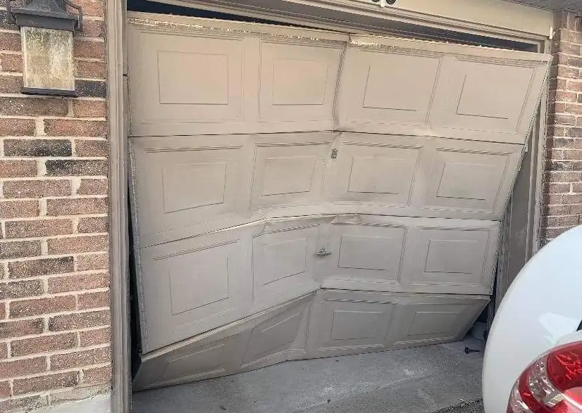 Damaged Garage Door Section