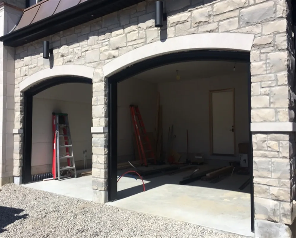 Arched Frame Garage Door Before Installation